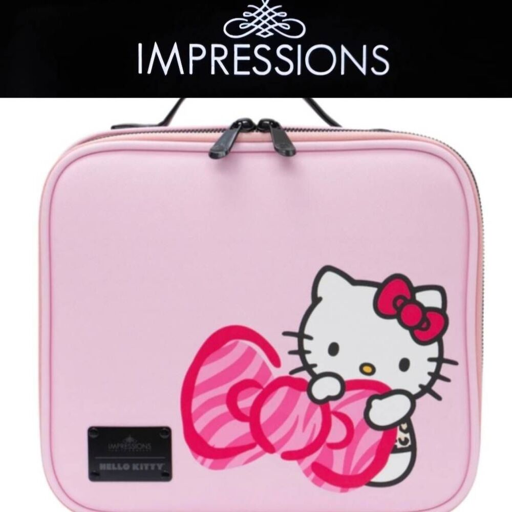 Impressions‎ X Hello Kitty Cosmetic Bag w/Adjustable Dividers & Brush Holder